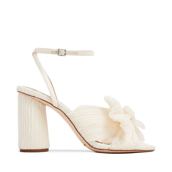 Loeffler Randall Ivory Camellia pleated-bow 90mm sandals size 12 B - Picture 13 of 13